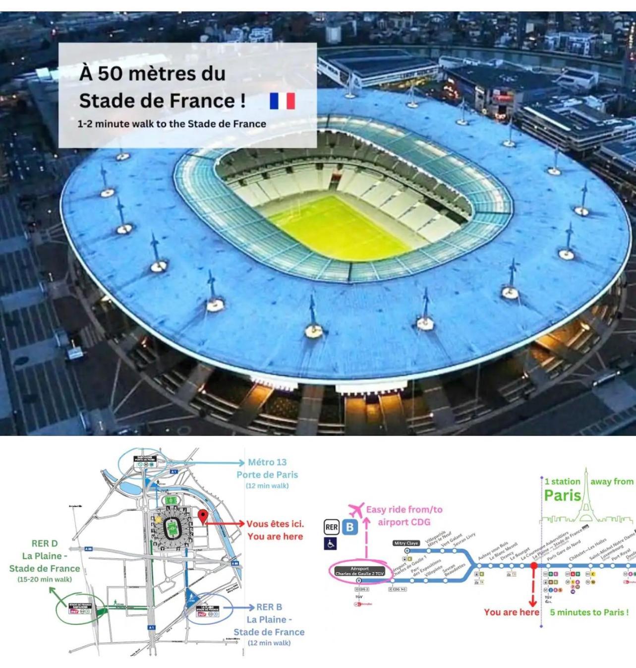 Apartment Cosy Stade De France Cdg Airport Saint-Denis (Seine-Saint-Denis)